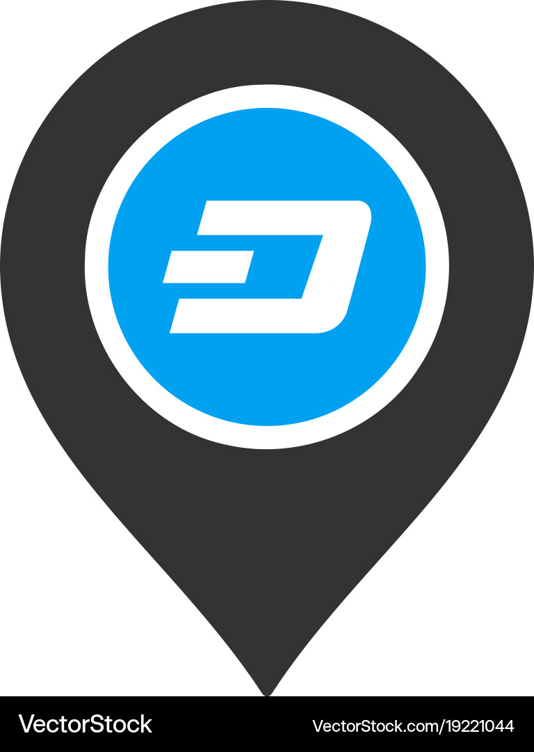 Dash map pointer flat icon vector image