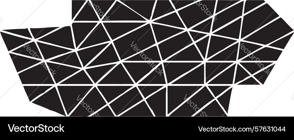 Geometric hexagonal pattern structure design vector image