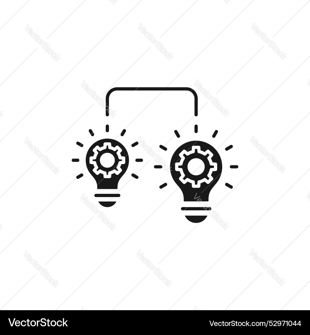 Implementation line icon isolated on white Implementation line icon isolated on white Vector Image