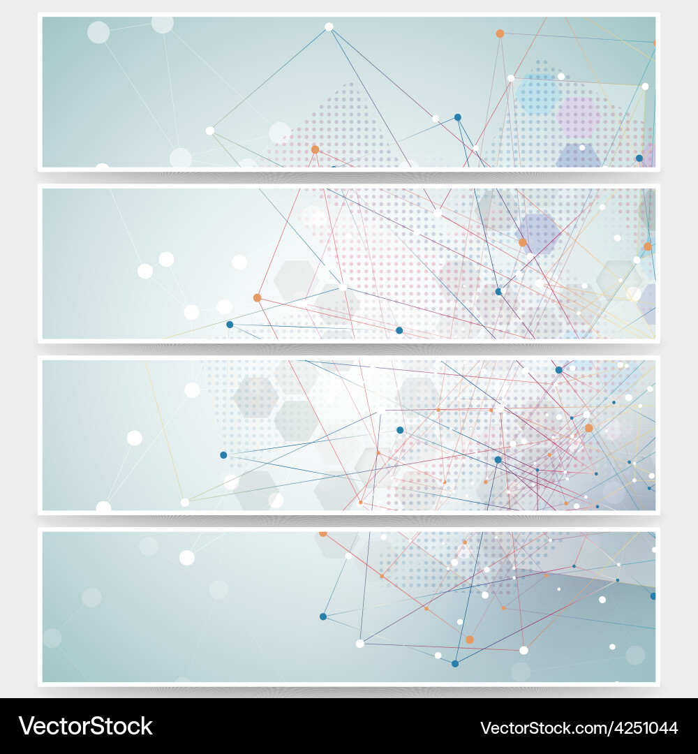 Molecular Header Banners vector image