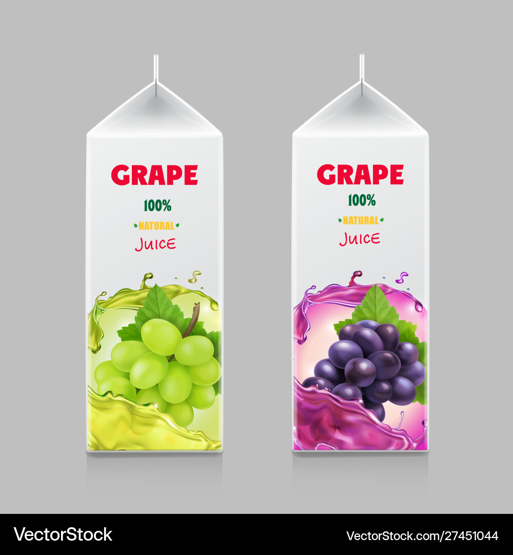 Packaging design for grape juice Royalty Free Vector Image