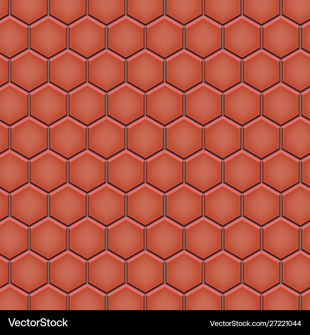 Seamless pattern hex cobblestone pavement Seamless pattern hex cobblestone pavement vector image