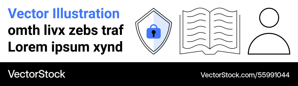 Secure data sharing concept with shield lock icon Secure data sharing concept with shield lock icon vector image