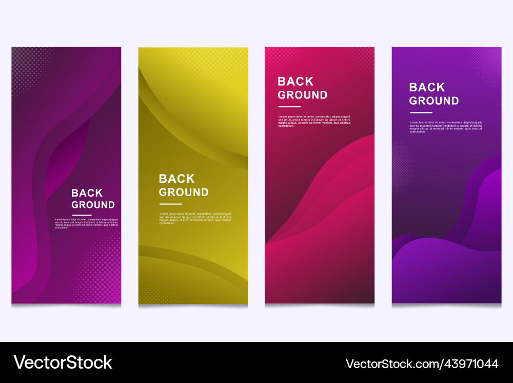 Set elegant abstract gradient colored background Set elegant abstract gradient colored background Vector Image