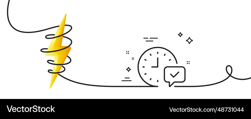 Time line icon select alarm sign continuous vector image