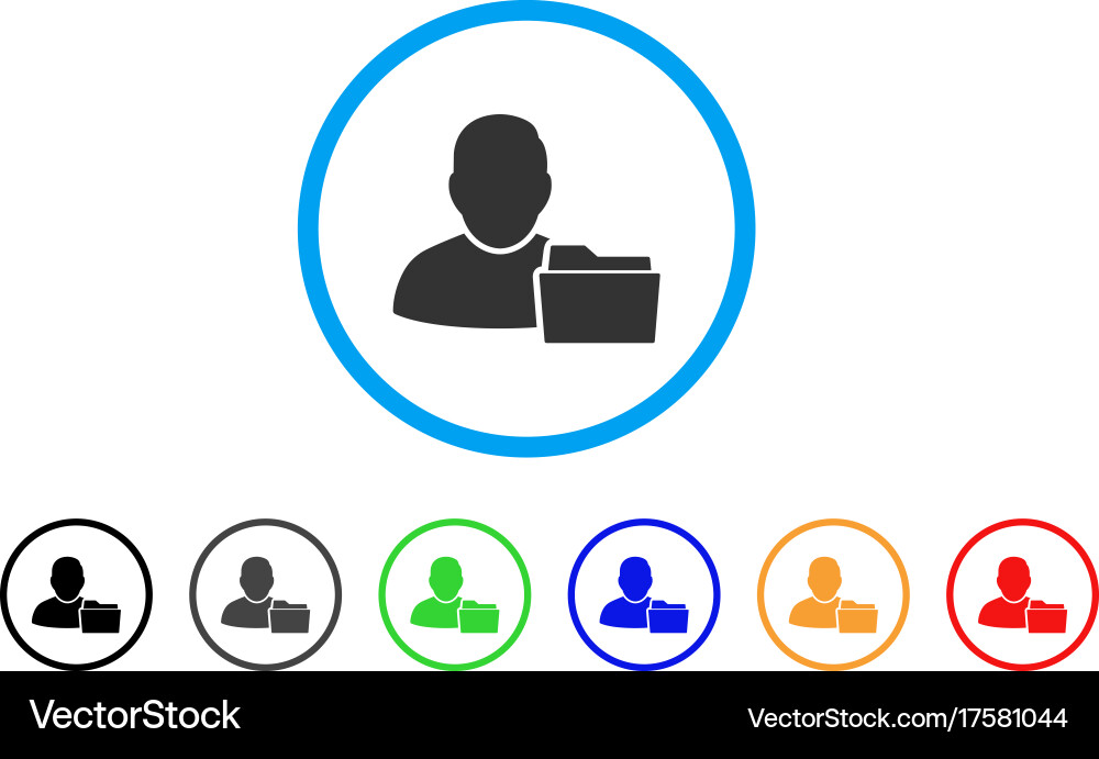 User document folder rounded icon vector image