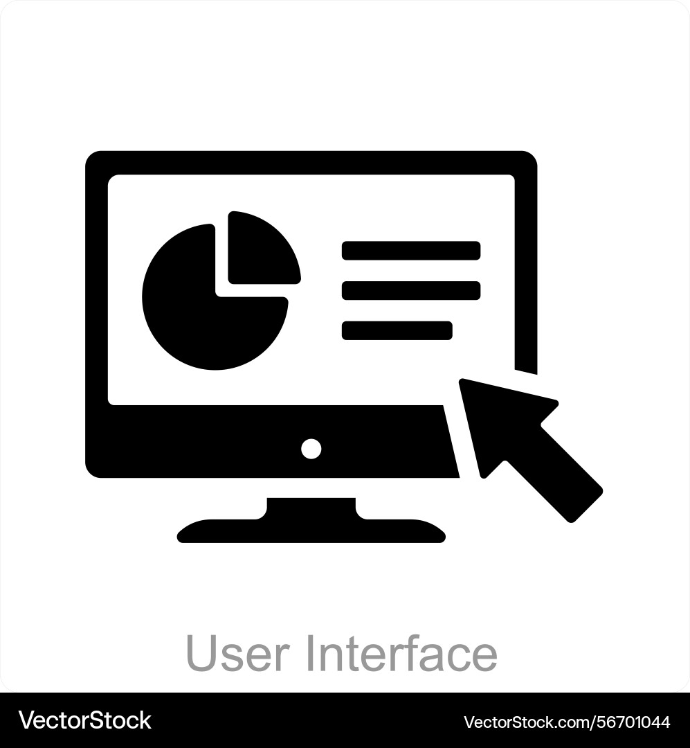 User interface and ui controls icon concept vector image
