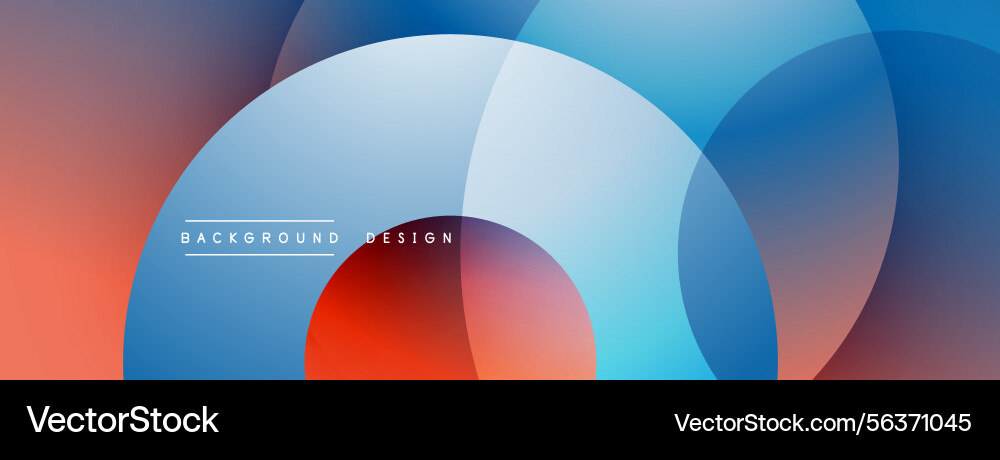 Abstract background overlapping circles create Vector Image