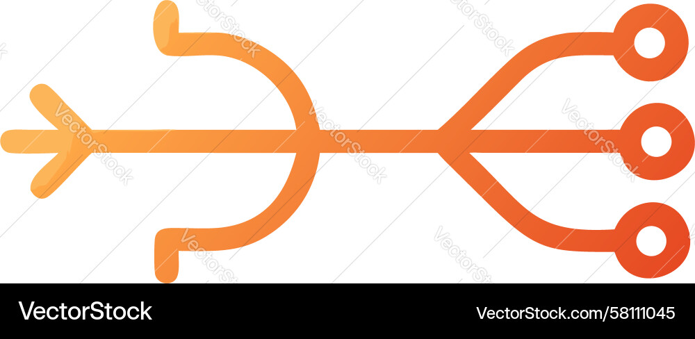 Abstract Connected Flowchart Arrows Vector Image