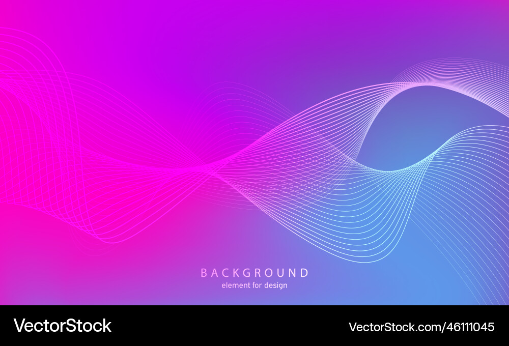 Abstract gradient background wave element Abstract gradient background wave element vector image