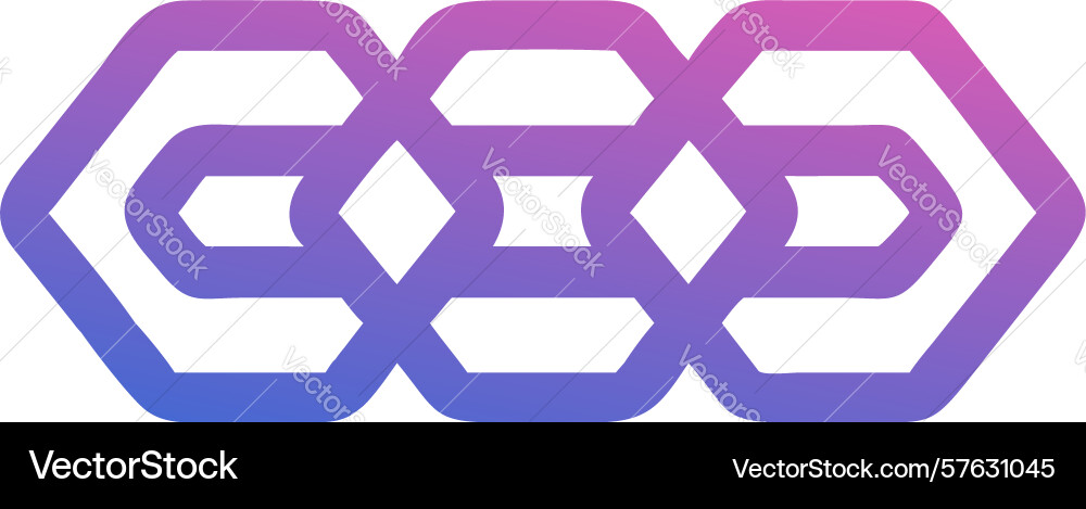 Abstract interconnected hexagon icon design vector image