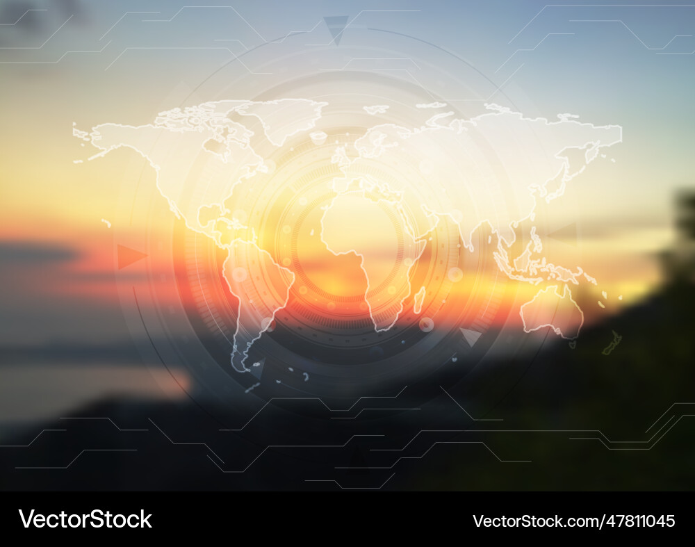 Abstract technology user interface elements Abstract technology user interface elements vector image