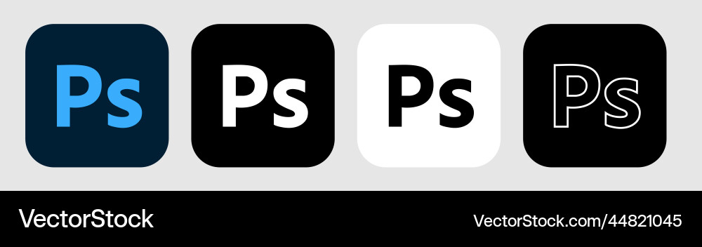 App icon adobe photoshop Royalty Free Vector Image