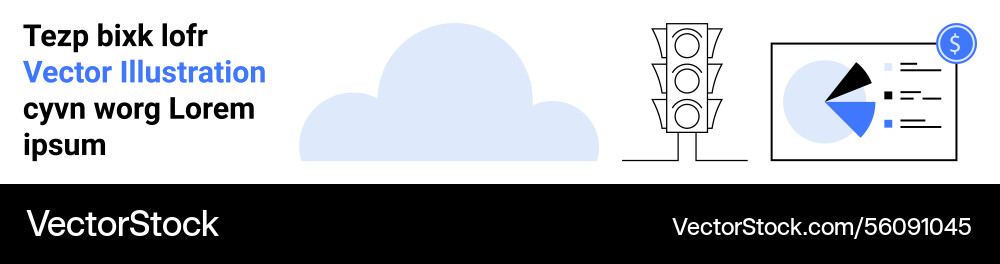 Cloud storage concept with traffic signal Cloud storage concept with traffic signal Vector Image