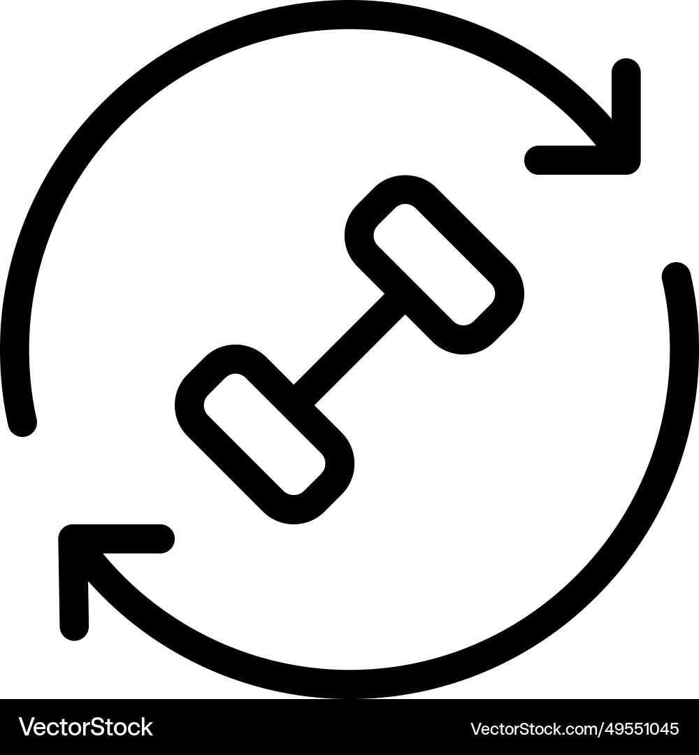 Dumbbell routine core strength exercise isolated Vector Image