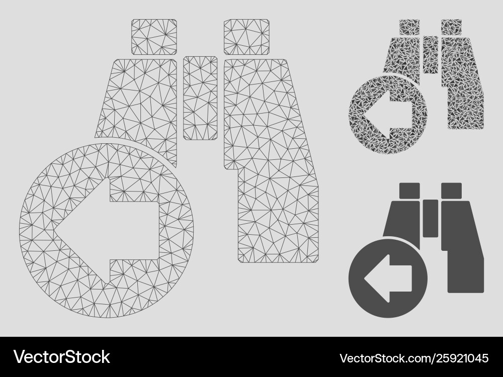 Find previous binoculars mesh network model vector image