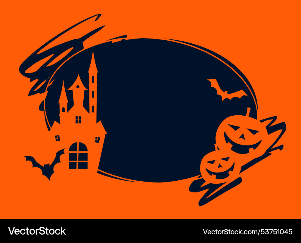 Flat style halloween background with empty space Vector Image