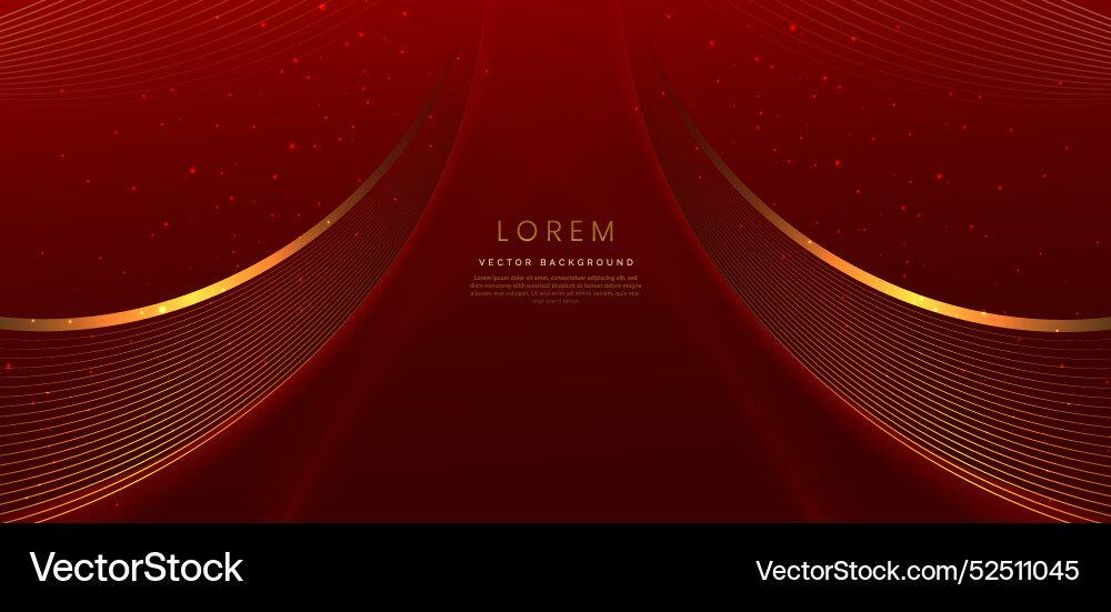 Golden Curve Abstract Background vector image