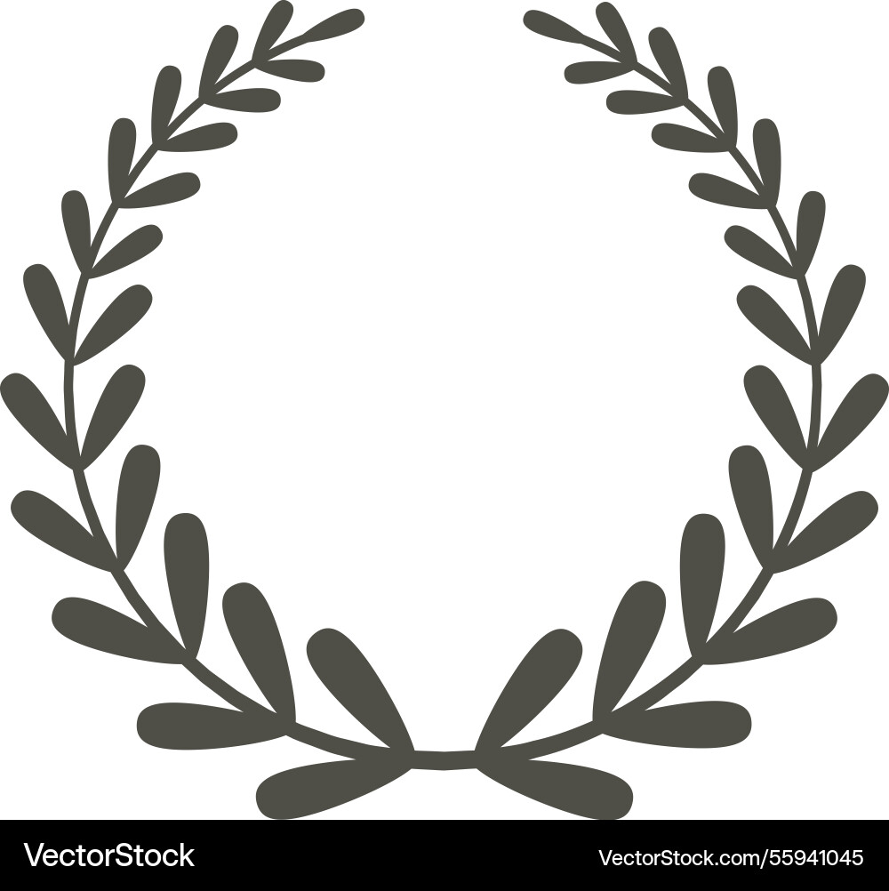 Hand drawn circular laurel wreath creating a frame Hand drawn circular laurel wreath creating a frame vector image