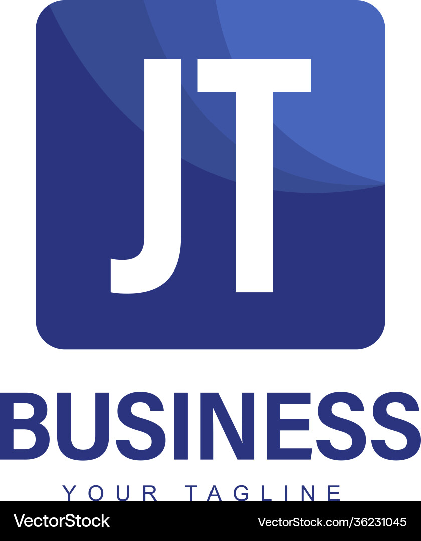 Jt initial a logo design with abstract style Jt initial a logo design with abstract style Vector Image
