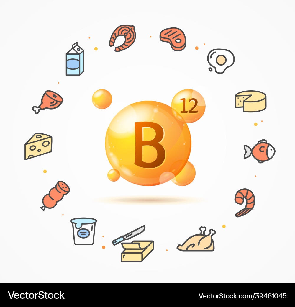 Realistische detaillierte 3D Vitamin b12 Gold Pille Realistische detaillierte 3D Vitamin b12 Gold Pille vektorbild
