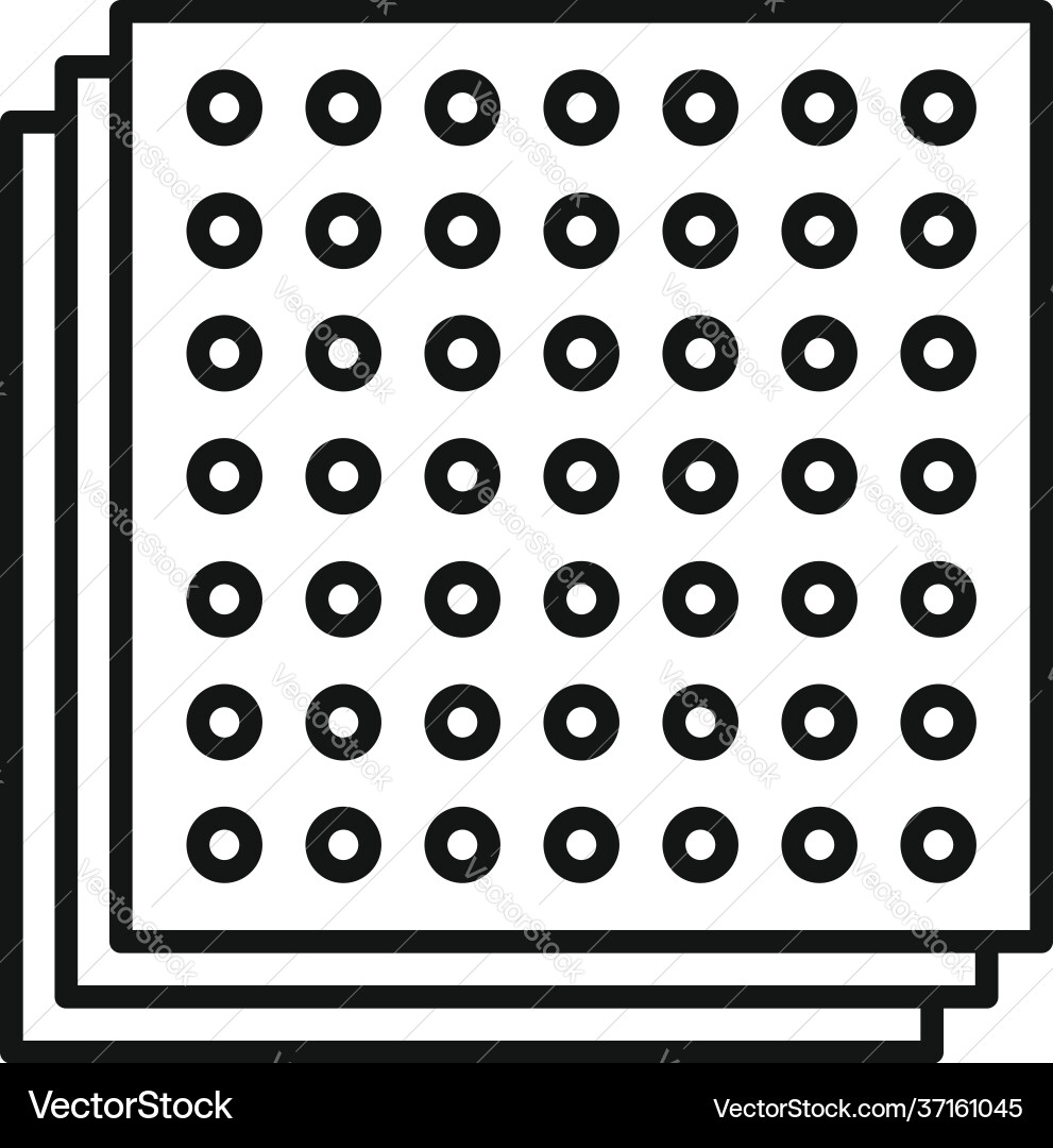 Soundproof panel icon outline style Soundproof panel icon outline style vector image