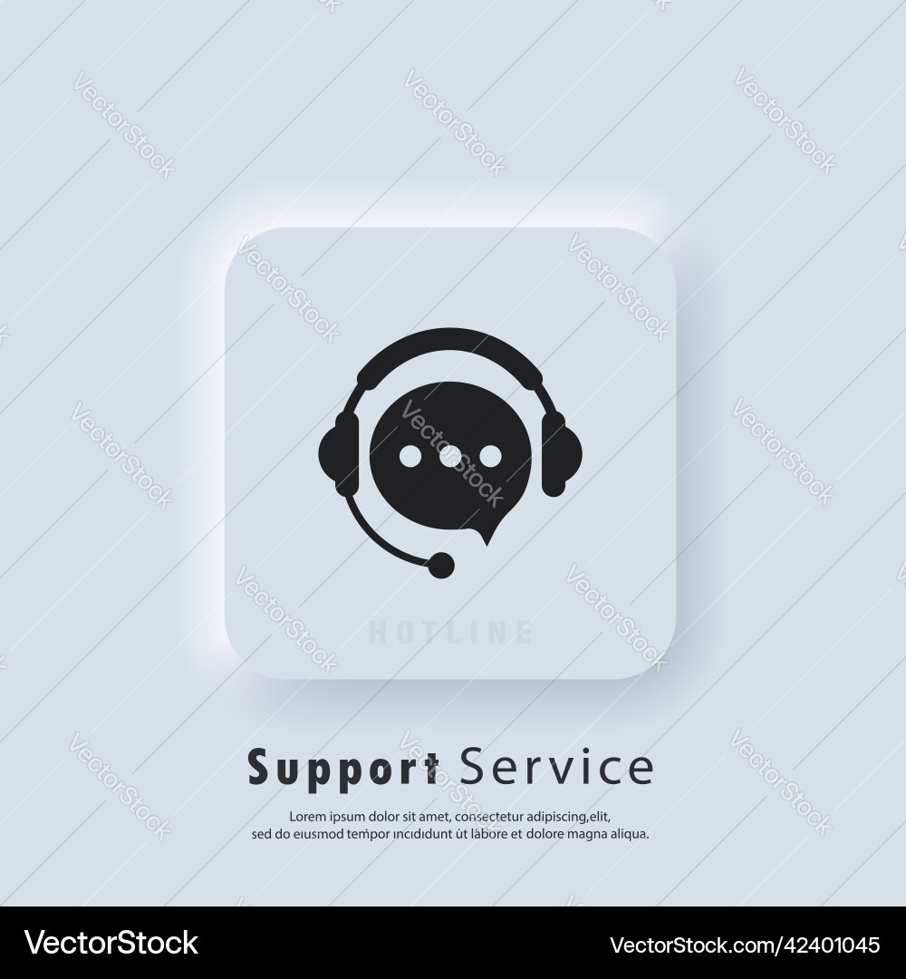 Support service icon tech call Support service icon tech call vector image