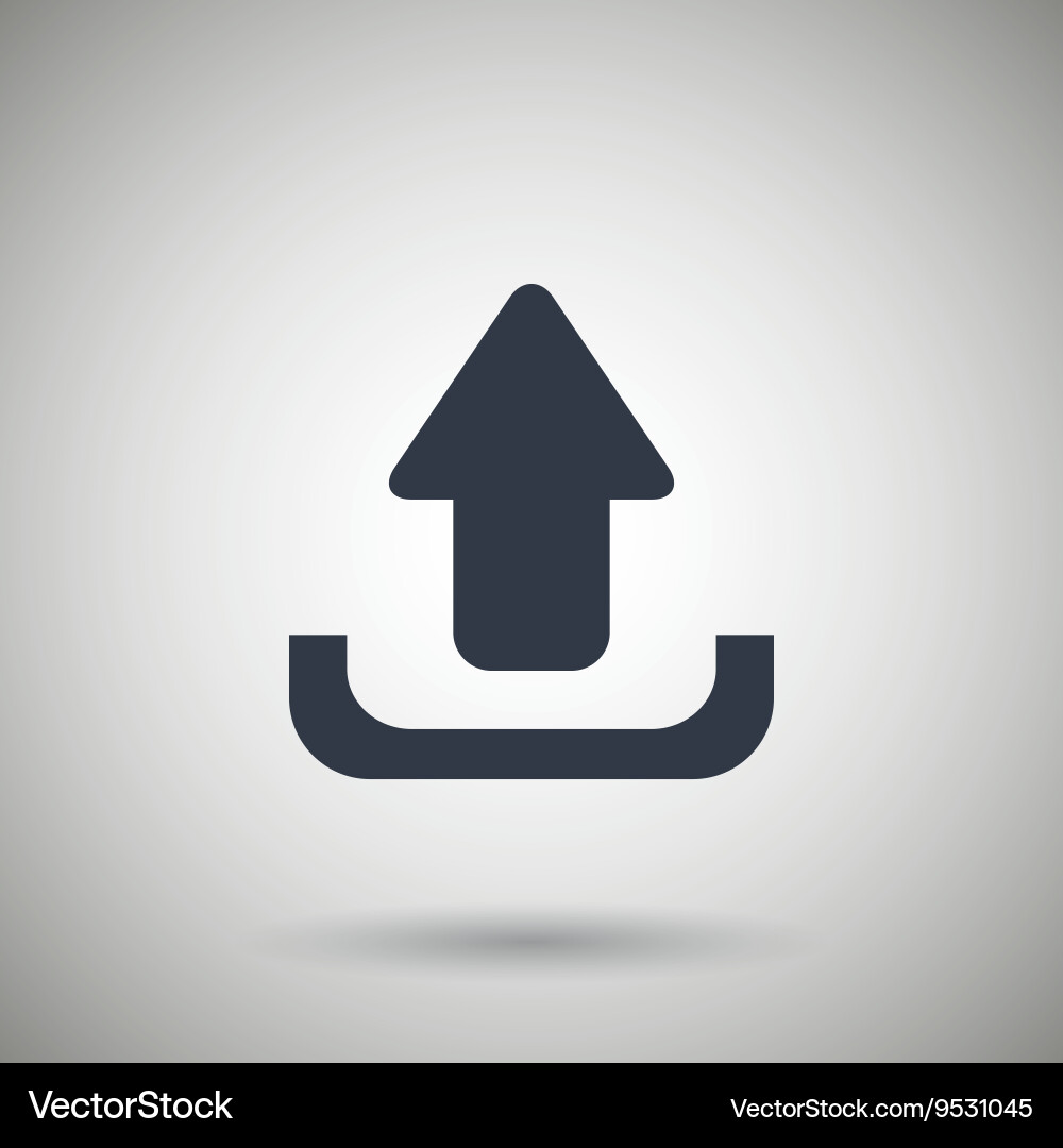 Upload arrow design vector image