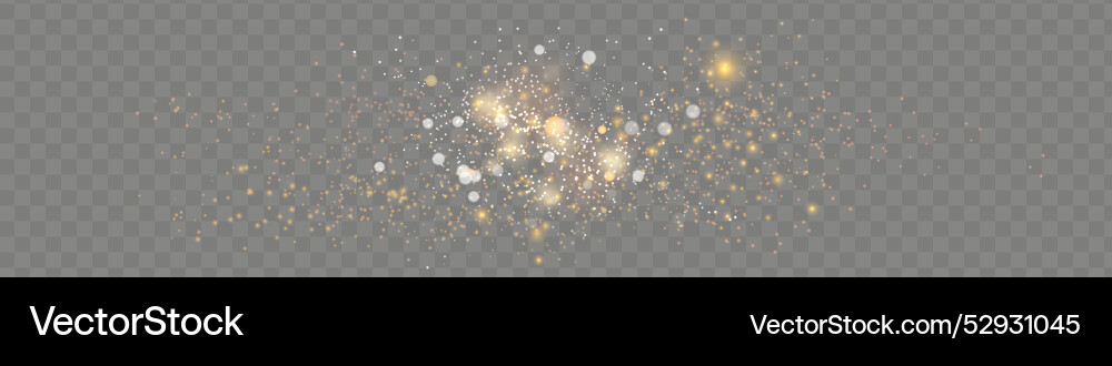 Yellow dust beautiful light flashes particl Yellow dust beautiful light flashes particl vector image