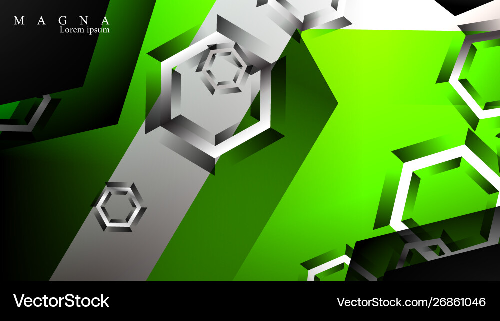 Abstract background with hexagon overlapping vector image
