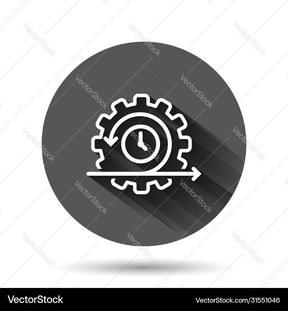 Agile icon in flat style flexible on black round vector image