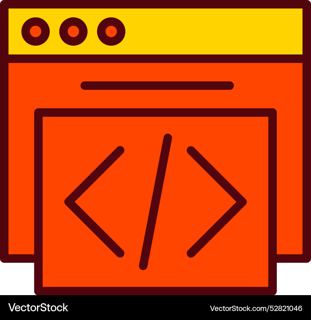 Code icon design vector image