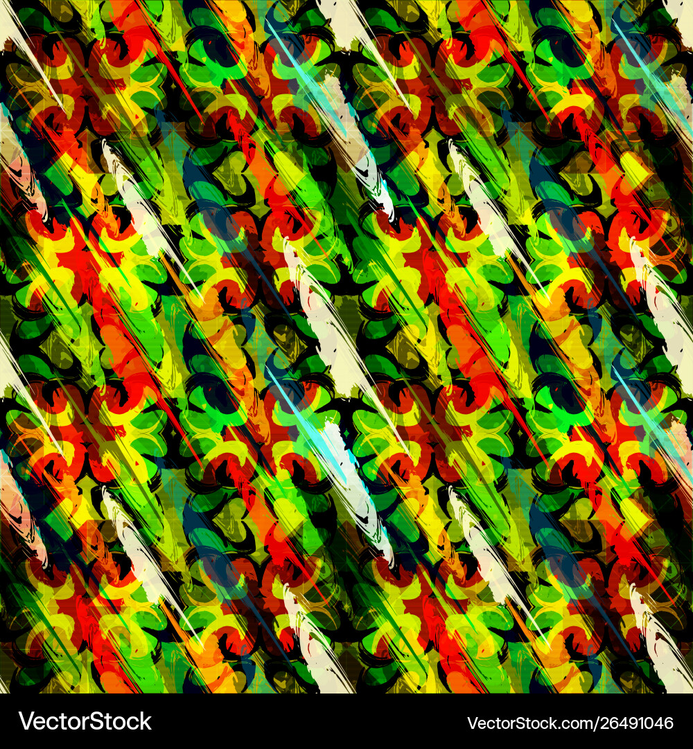 Colored abstract seamless pattern in graffiti Colored abstract seamless pattern in graffiti vector image