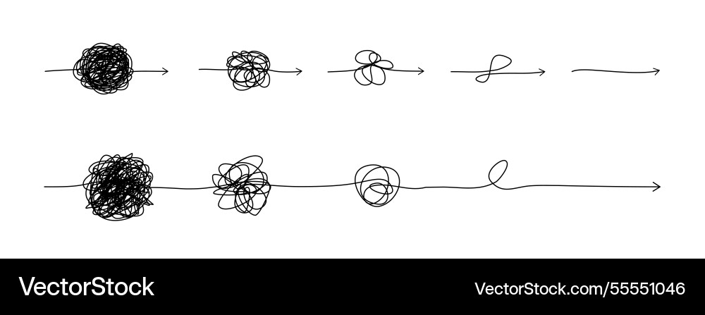 Complex line and complicated way idea thinking Complex line and complicated way idea thinking Vector Image