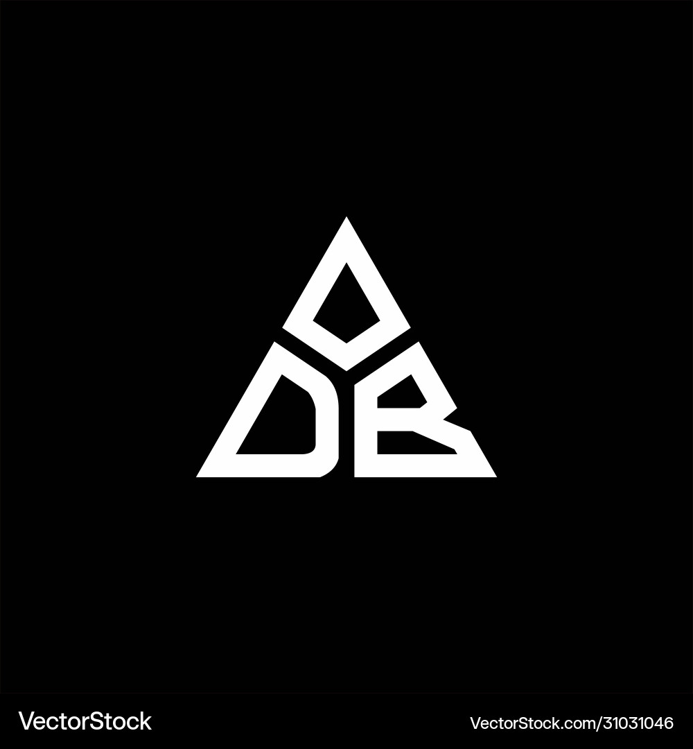 Db monogram logo with 3 pieces shape isolated Vector Image