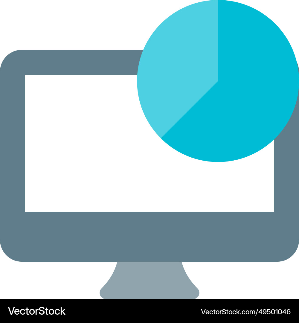 Displaying data visually in circular graph format vector image