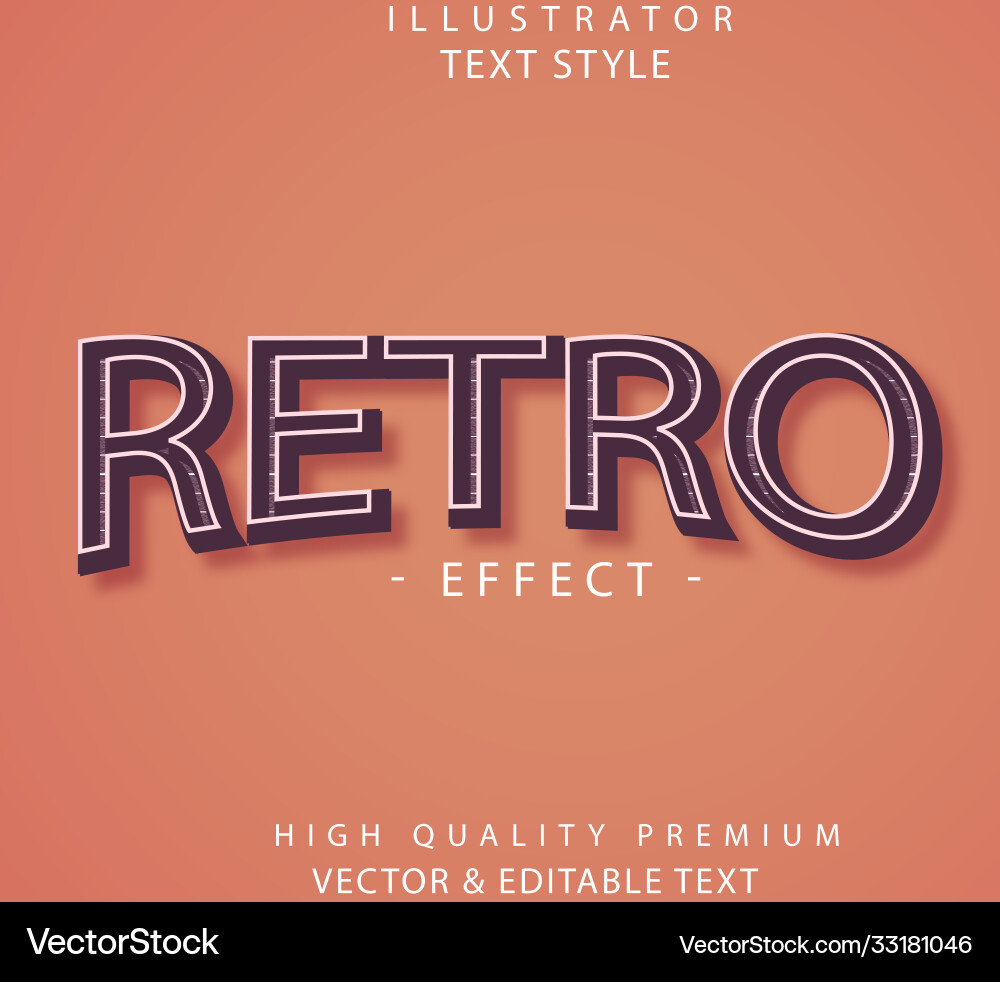 Editable text style effect typography template Editable text style effect typography template vector image