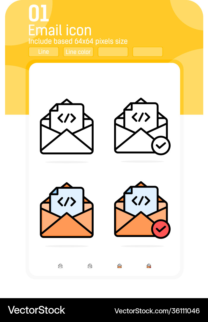 Email icon with coding premium symbol Email icon with coding premium symbol vector image