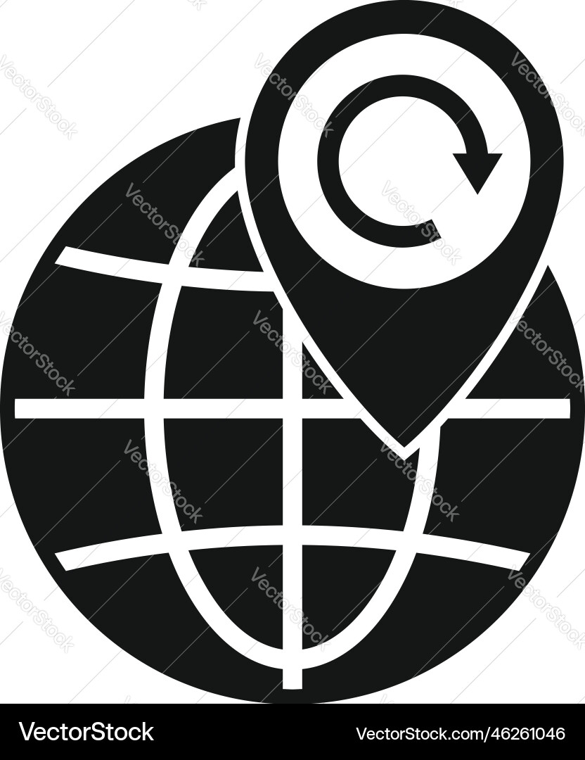 Global return box icon simple product Vector Image