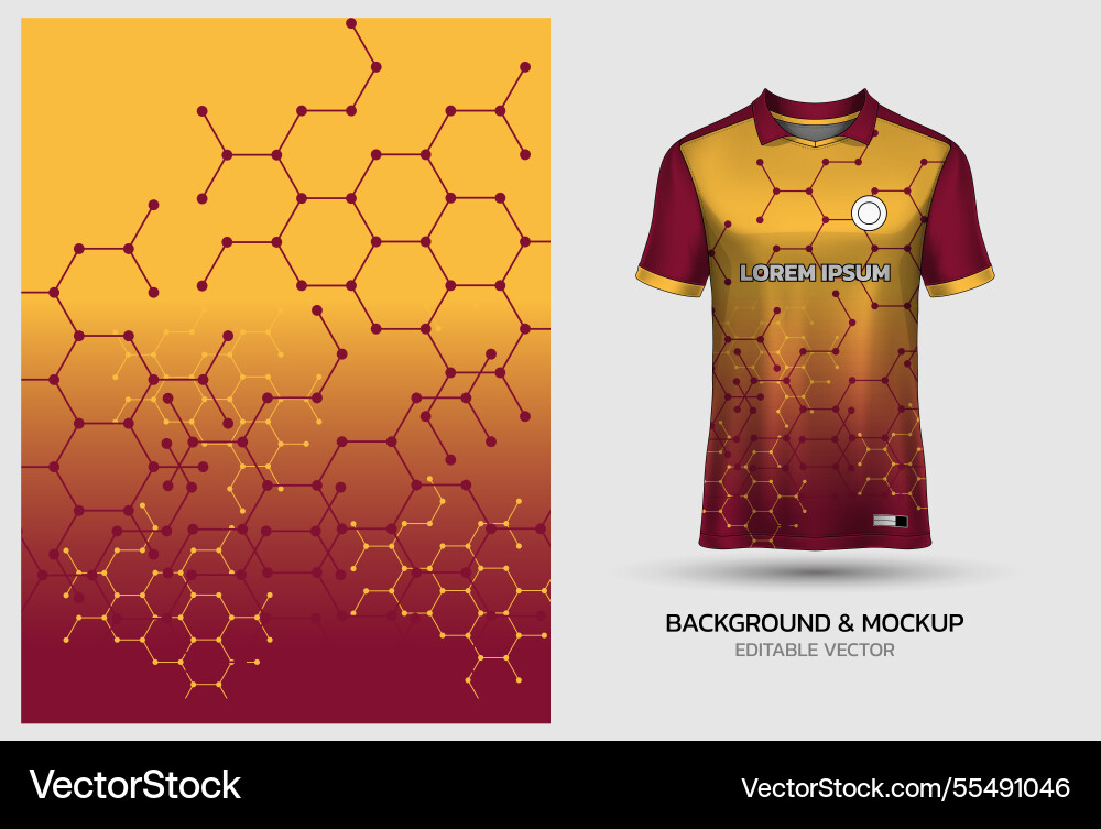 Jersey mockup and background pattern design Jersey mockup and background pattern design vector image
