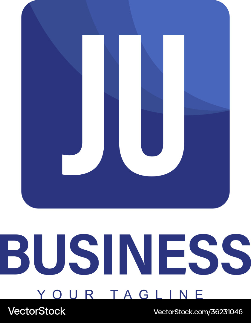 Ju initial a logo design with abstract style Ju initial a logo design with abstract style Vector Image