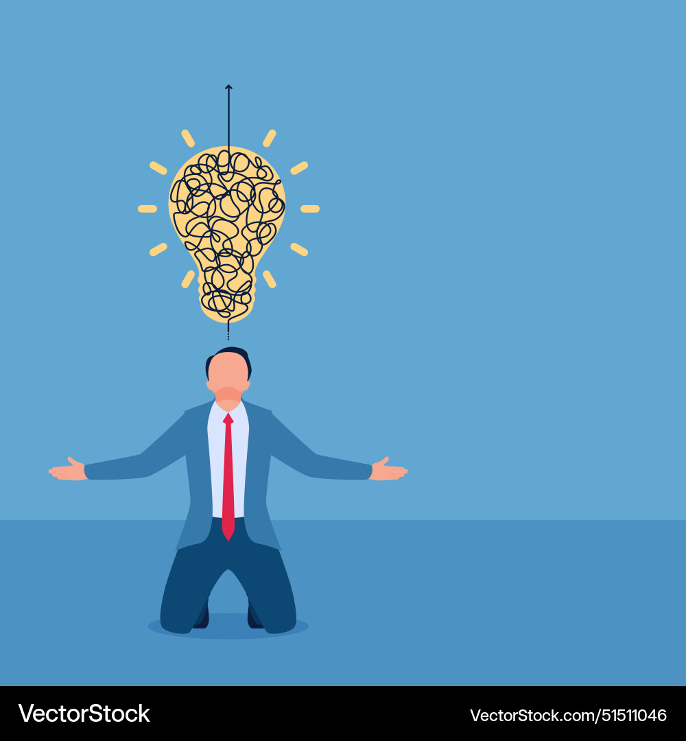 Man gets a lamp filled with abstract intricate Man gets a lamp filled with abstract intricate Vector Image