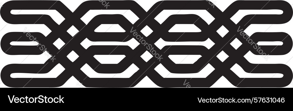 Modern geometric interlocking chain pattern vector image