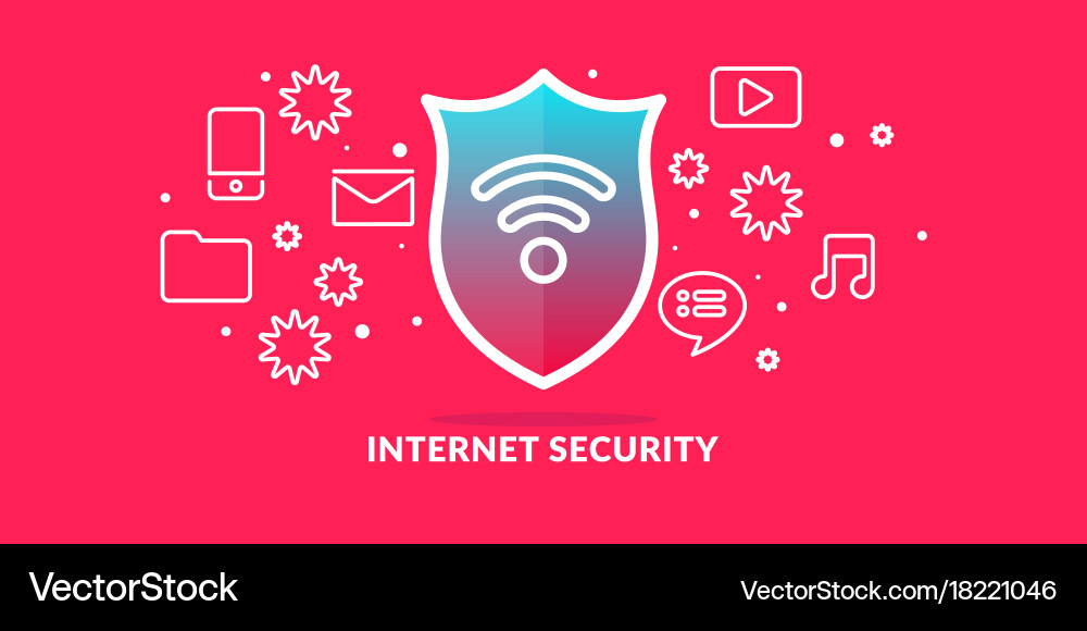 Modern in flat style data security Vector Image