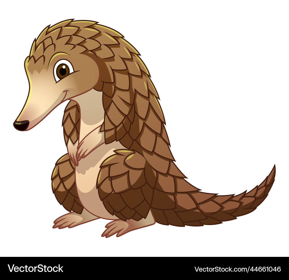Niedlich Cartoon Pangolin vektorbild