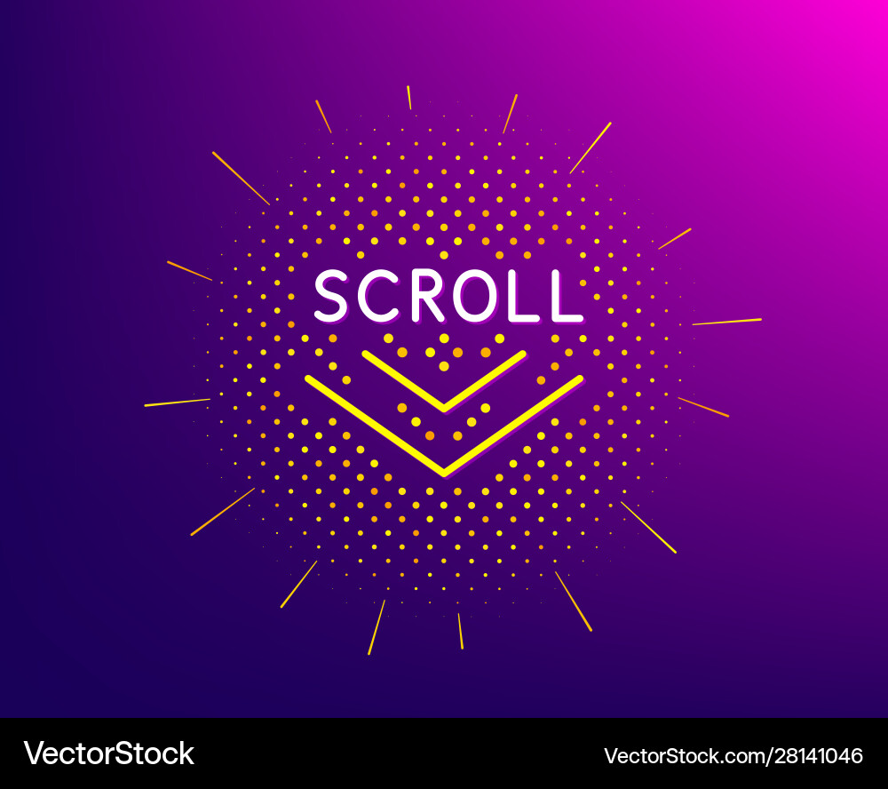 Scroll down arrow line icon scrolling screen sign Scroll down arrow line icon scrolling screen sign Vector Image