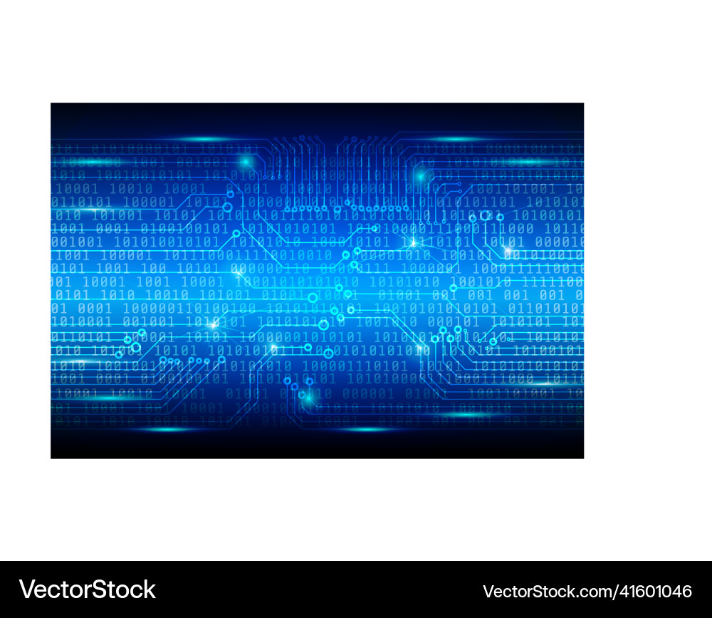 Security hi tech blue binary digital number Security hi tech blue binary digital number vector image