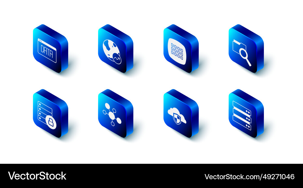 Set financial growth binary code search Set financial growth binary code search vector image