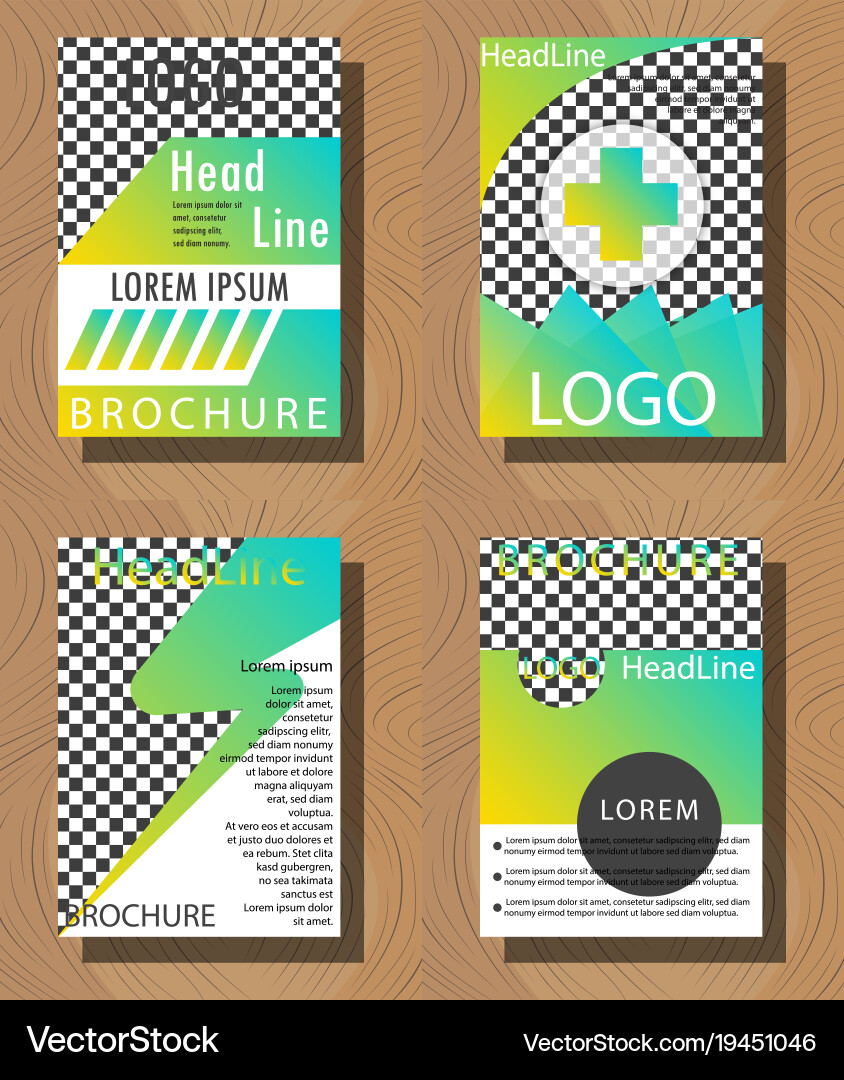 Set of layout background for art template Vector Image