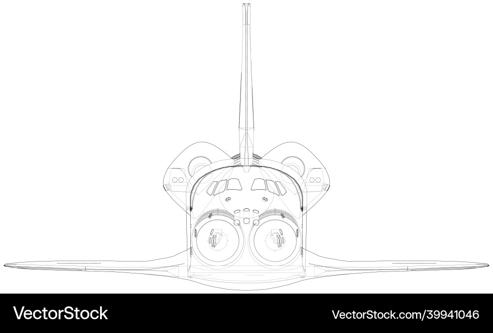 Space shuttle rendering of 3d Space shuttle rendering of 3d vector image